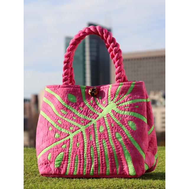 ハワイアンキルトバッグ サザンフォレストのむら染め本格ハワイアン