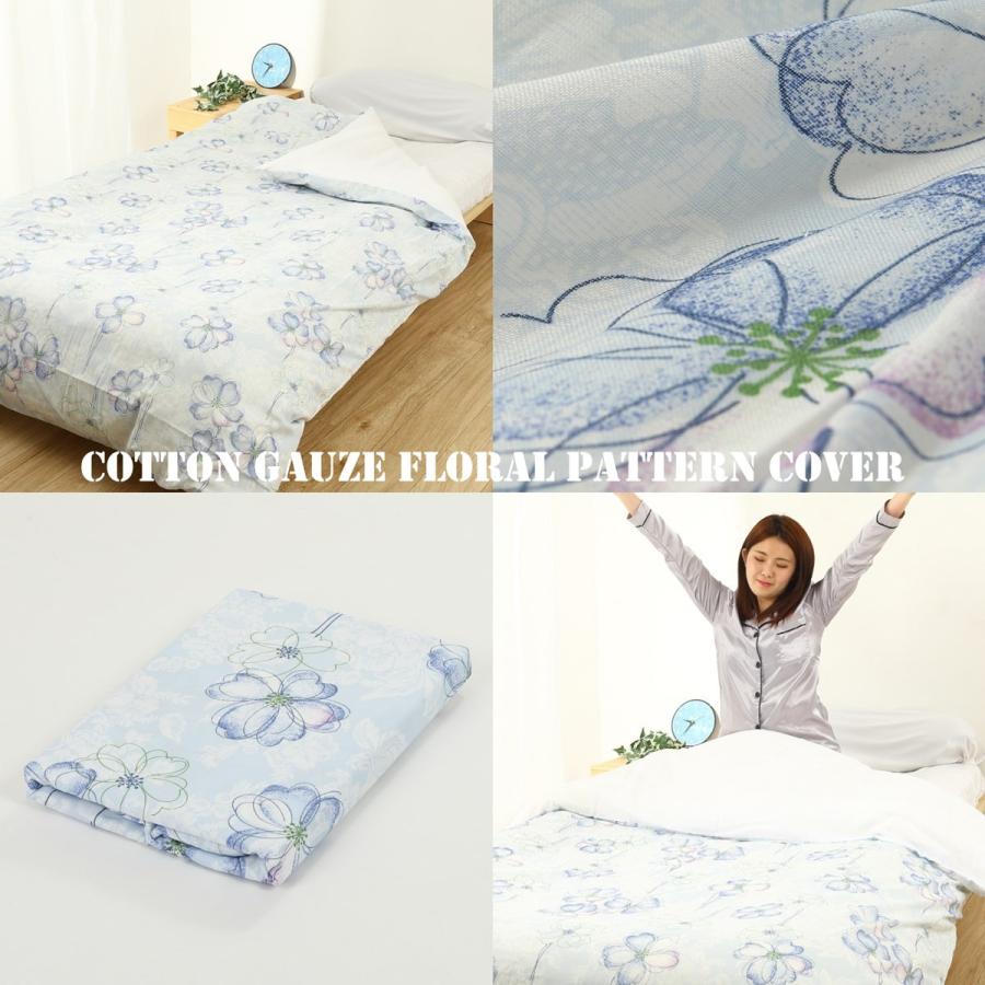 掛け布団カバー シングル 花柄 送料無料 日本製 綿100％ ガーゼ
