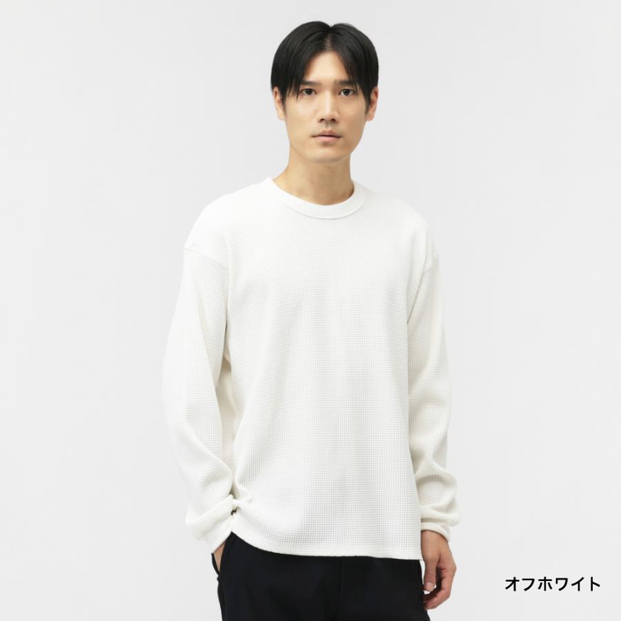 TIGORA（ティゴラ） メンズ 長袖 Tシャツ ワッフルロングTシャツ TR