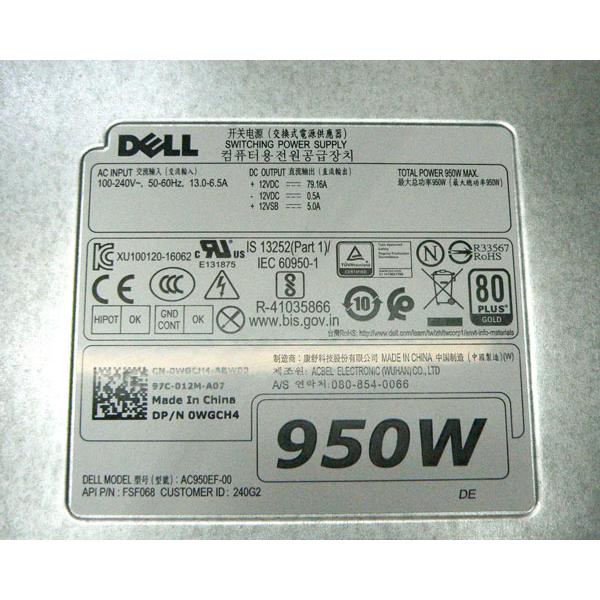 DELL（デル） DELL PRECISION 5820用 電源ユニット 950W AC950EF-00