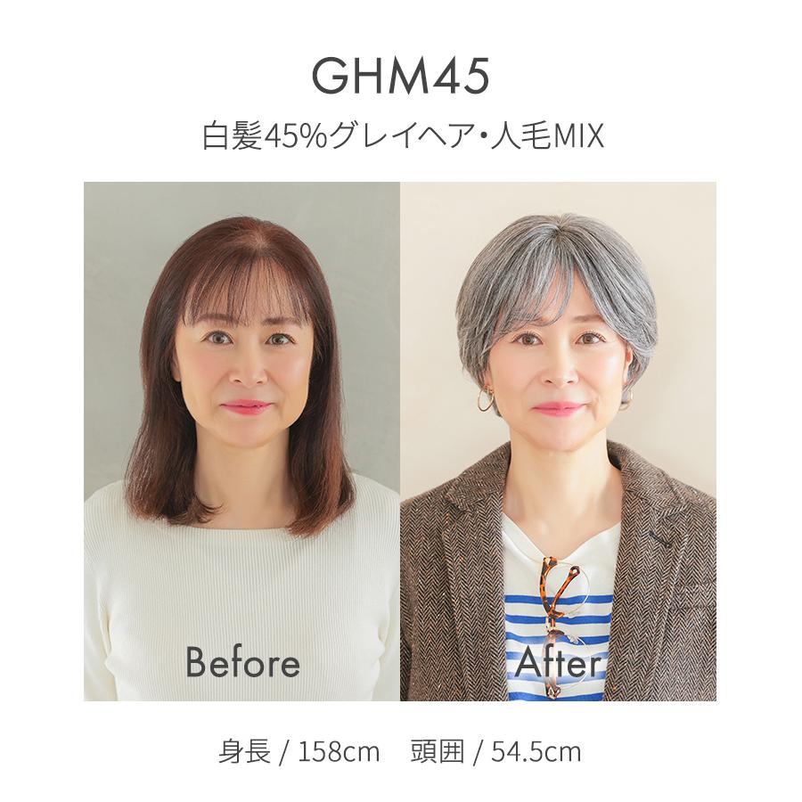 AQUADOLL VENUS 医療用ウィッグ ショート グレイヘア 白髪 ウィッグ 人