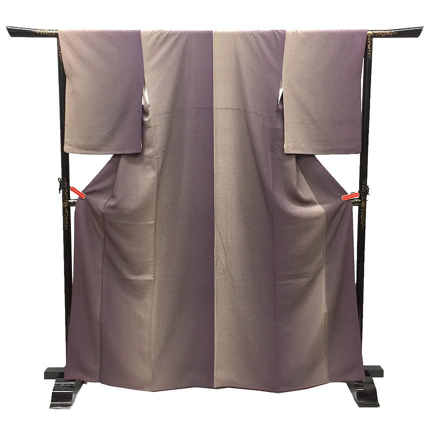 京やC095 正絹 小紋 江戸小紋 行儀文様 伝統工芸 ドット柄 水玉文様