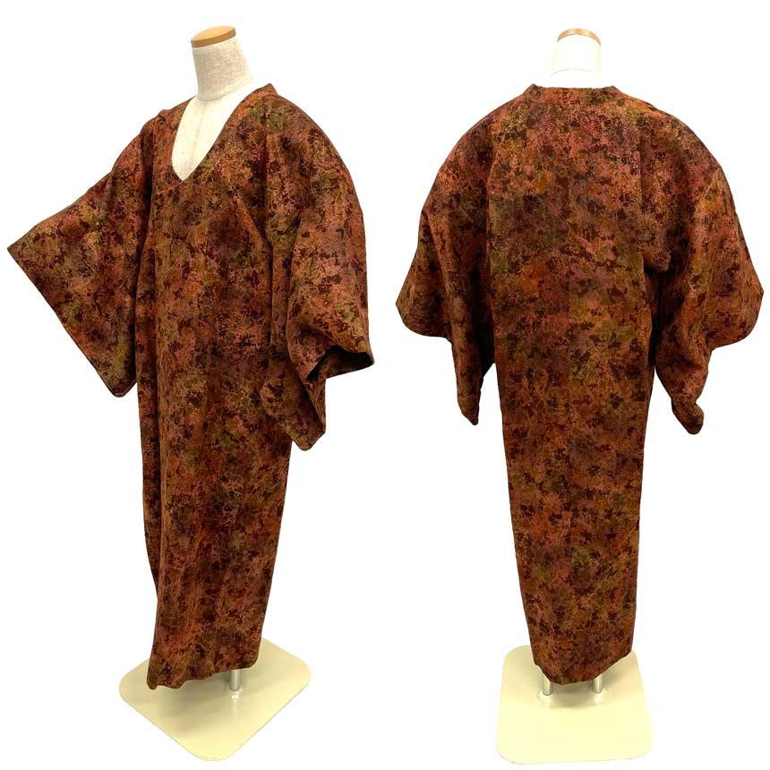 京やM328 和装コート 輪奈コート 輪奈織 道行コート 秋冬用 着物用