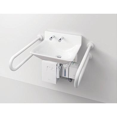 TOTO T112CP31 TOTO パブリック用手すり P型（壁掛洗面器用）650mm