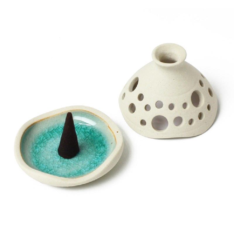 SALE タジン インセンスホルダー お香立 コーン 陶器 コスメ、香水