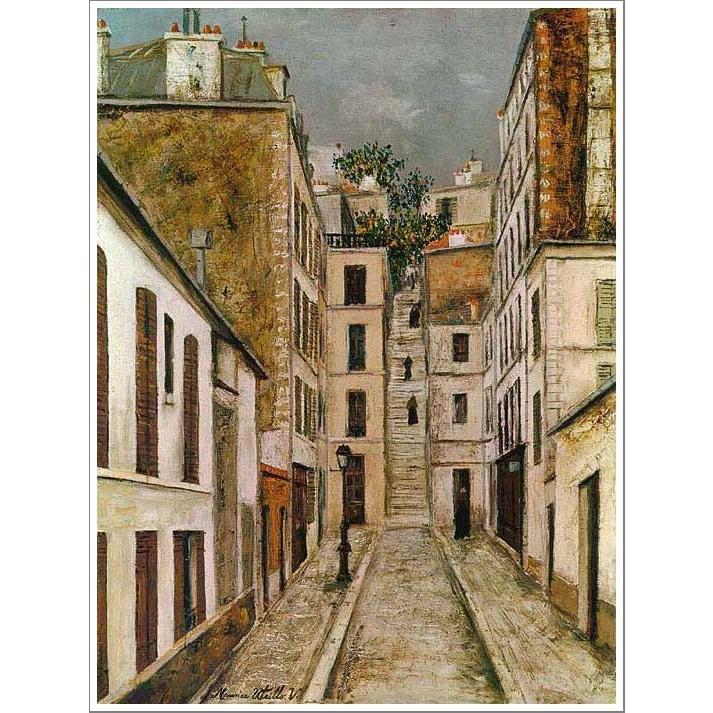 複製画 送料無料 絵画 油彩画 油絵 模写モーリス・ユトリロ「コタン