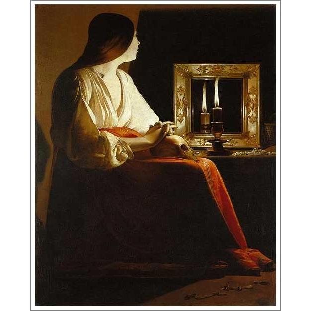 送料無料】絵画：ジョルジュ・ラトゥール「悔悛するマグダラのマリア