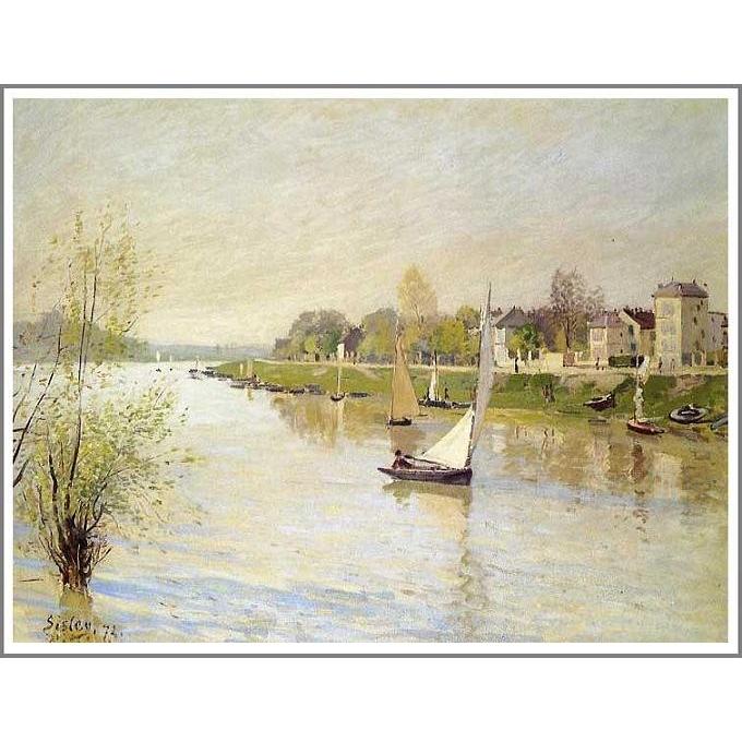 送料無料】絵画：アルフレッド・シスレー「アルジャントゥイユのセーヌ