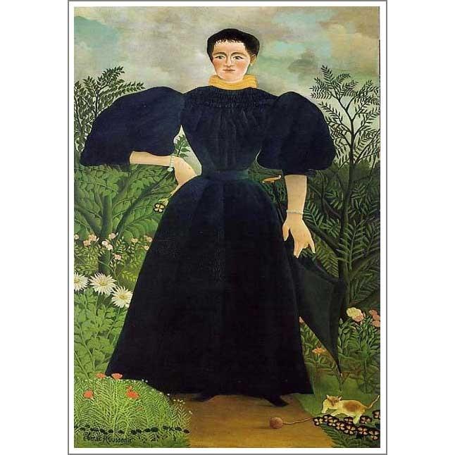 複製画 送料無料 絵画 油彩画 油絵 模写アンリ・ルソー「女性の肖像2