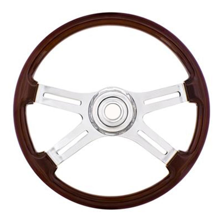 BRC ハンドル オールウッド 4本 スリットスポーク クロームメッキ 457Φ