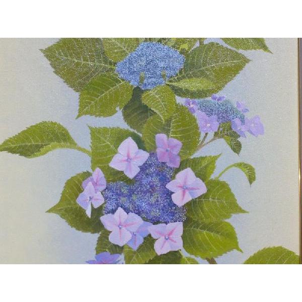 絵画 油絵 田浦信勝 肉筆油絵 静物画 額紫陽花 F8 : アートフジ - 通販