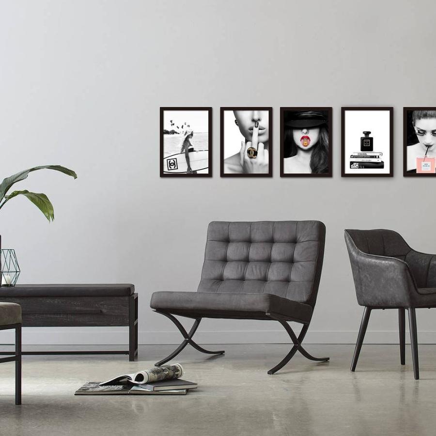 ポスター ブランド 額付き A3 ファッション shopping ココ シャネル