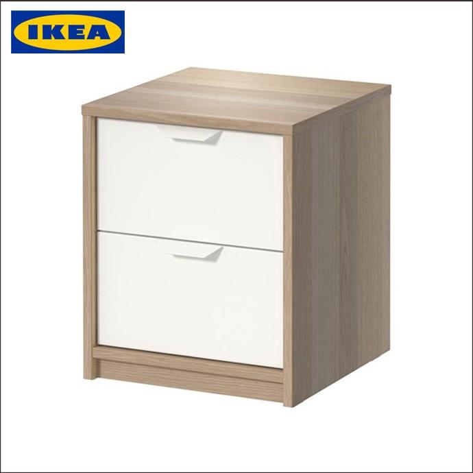 イケア（IKEA） 2段収納チェスト ベッドサイドテーブル チェスト