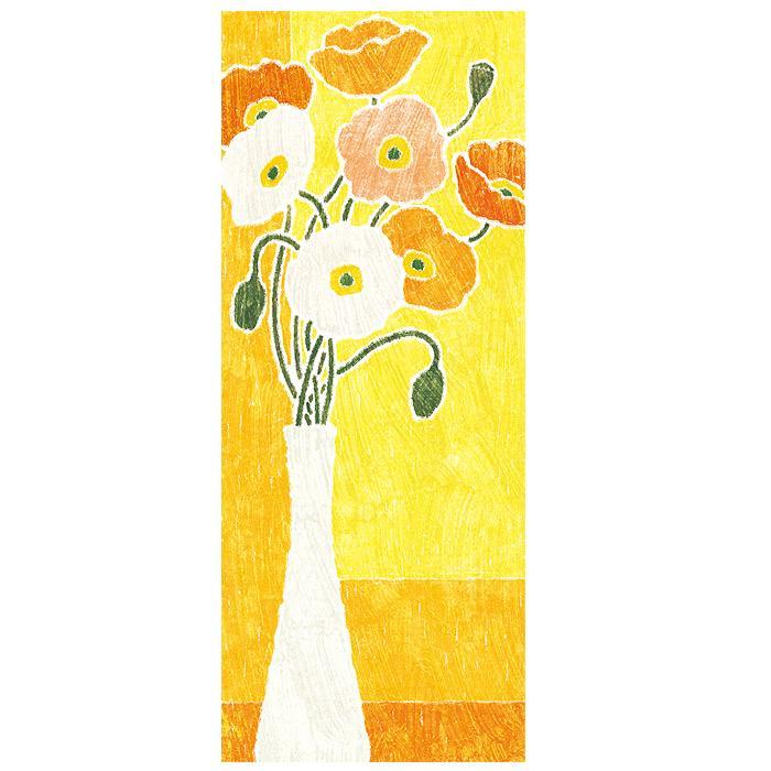 絵画 インテリア 風水 花の絵 おしゃれ 絵「白の花瓶と芥子の花束