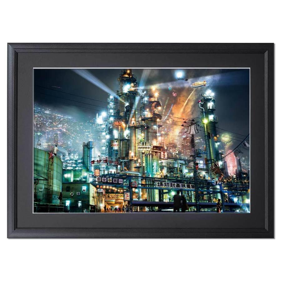 アートポスター マッドな工場暮らし 川崎 ポスター 額入り 工場夜景