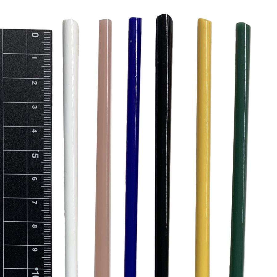 メール便可 ] 色ガラス棒 不透明タイプ 全5色 1本 【 トンボ玉 作り