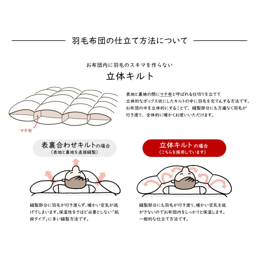 高級羽毛布団 ダブル フランス産ホワイトダックダウン 93% (400dp以上
