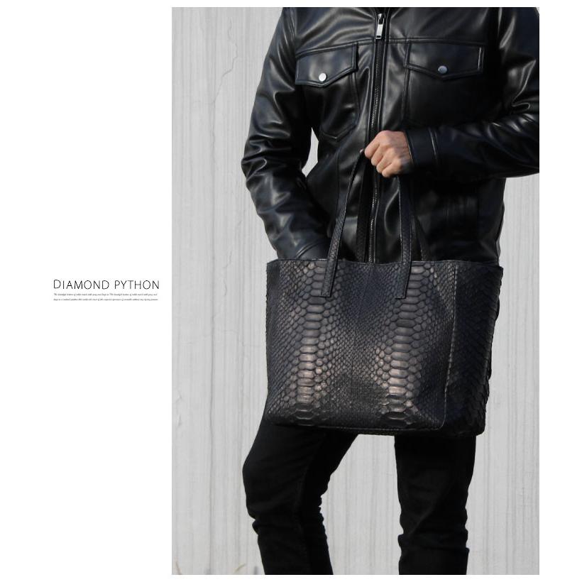 パイソン トートバッグ ヘビ革 ダイヤモンドパイソン バッグ 鞄 レザー