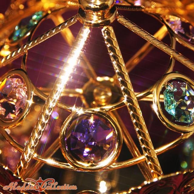 スワロフスキー オーナメント オルゴールメリーゴーランド 置物 合金製