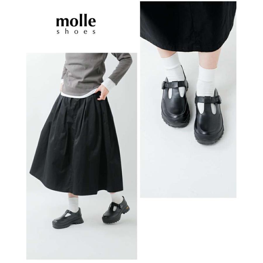 molle shoes（モールシューズ） 撥水 カウレザー Tストラップ フリー