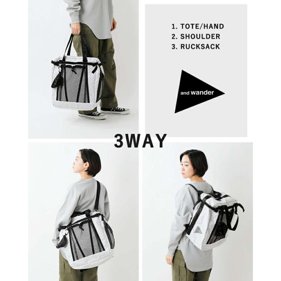 and wander（アンドワンダー） エコパック 30L 3wayトートバッグ