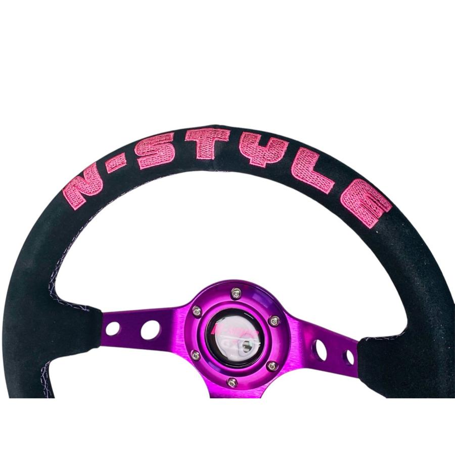 N-Style ステアリング バックスキン仕様 セミディープ 320mm径 GoodGun