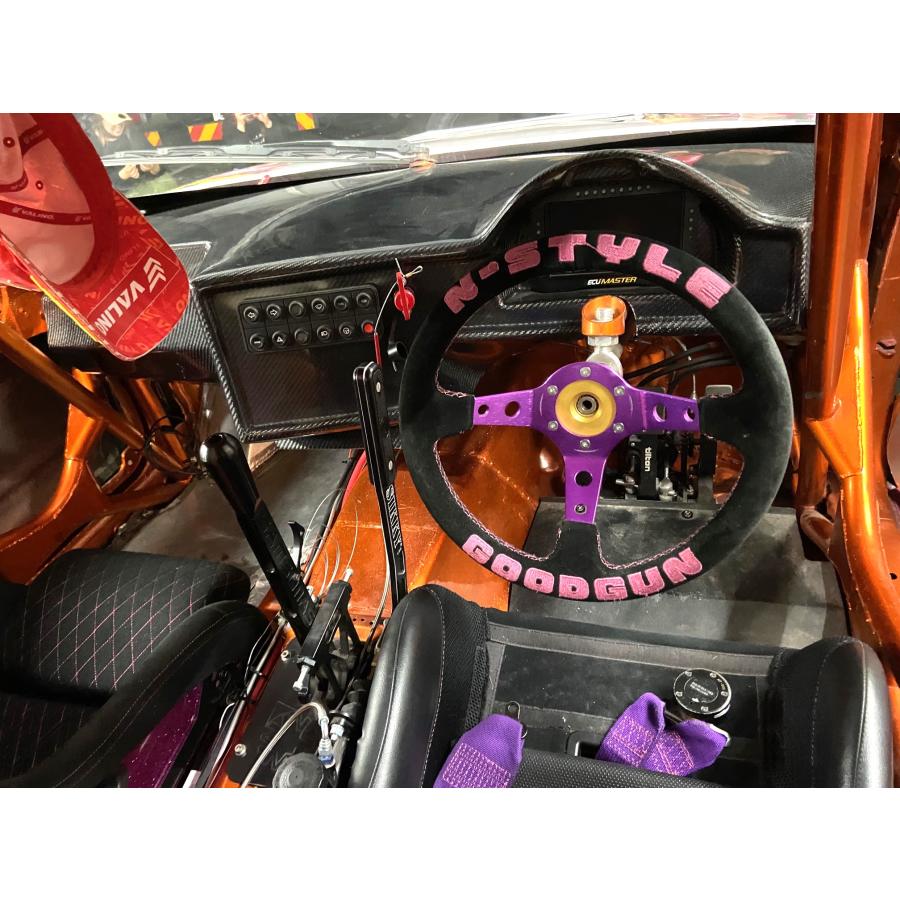 N-Style ステアリング バックスキン仕様 セミディープ 320mm径 GoodGun