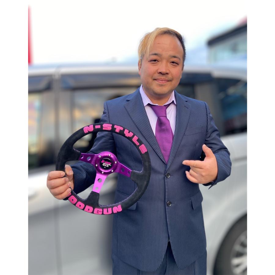 N-Style ステアリング バックスキン仕様 セミディープ 320mm径 GoodGun