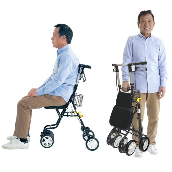 シルバーカー テノール EVO クロコダイルBK 男性向 島製作所