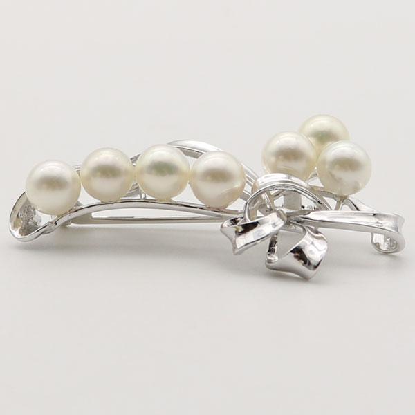 真珠 パール ブローチ あこや真珠 パールブローチ 6.5mm-7mm 7pcs
