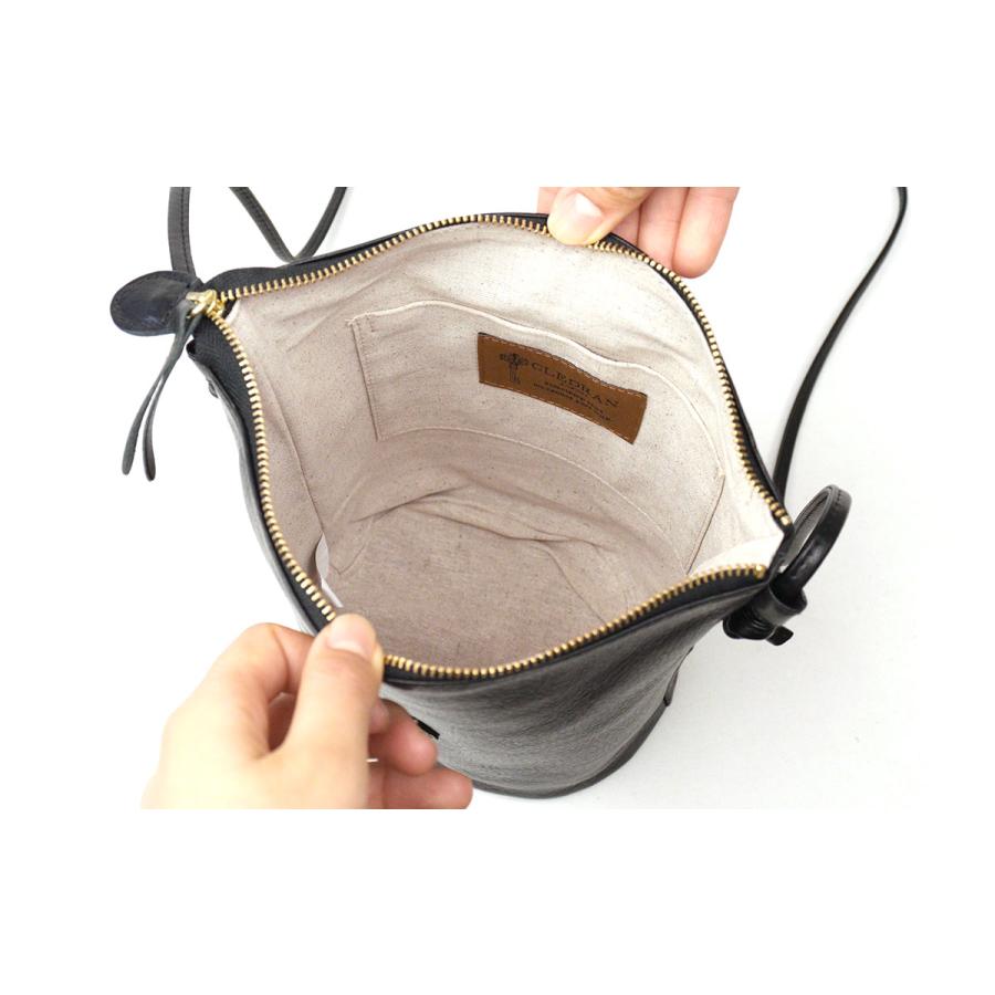 CLEDRAN（クレドラン） ショルダーバッグ バケツ型 レザー 本革 トート