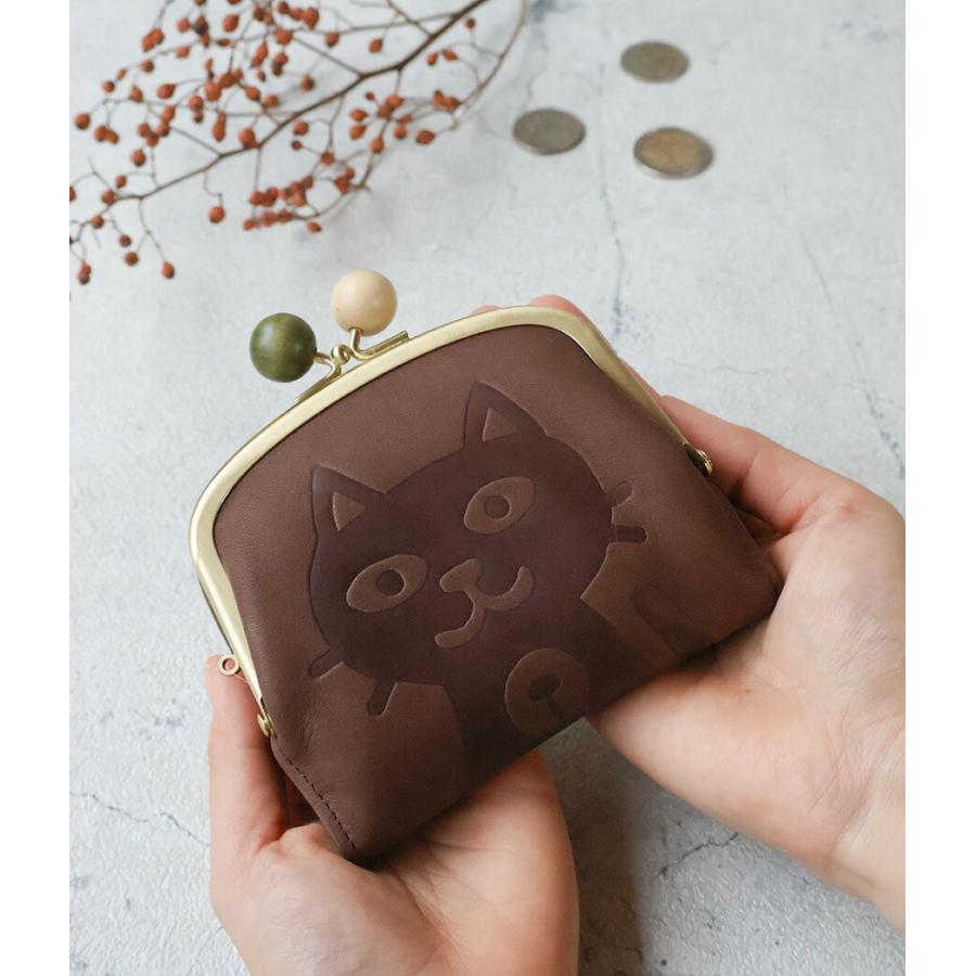 box21 二つ折り財布 牛革 本革 猫 ネコ ボックス21 Juju&beck ジュジュ