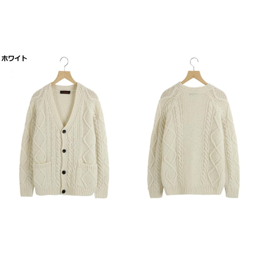 CABaN（キャバン） ： ウールハンドニット ケーブルカーディガン / 全2