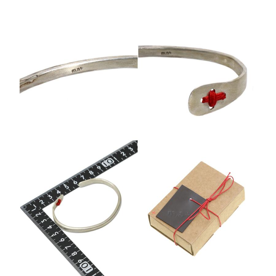 m.a+（エムエークロス） ： stitched cross silver bangle ： AB11