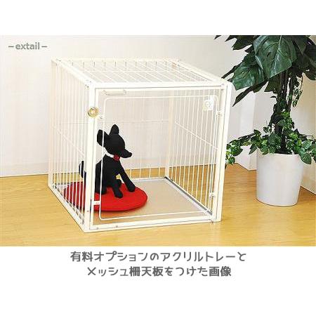 扉がアクリル ケージ W60×D60×H60cm 小型犬 〜 中型犬用 コンパクト 6M