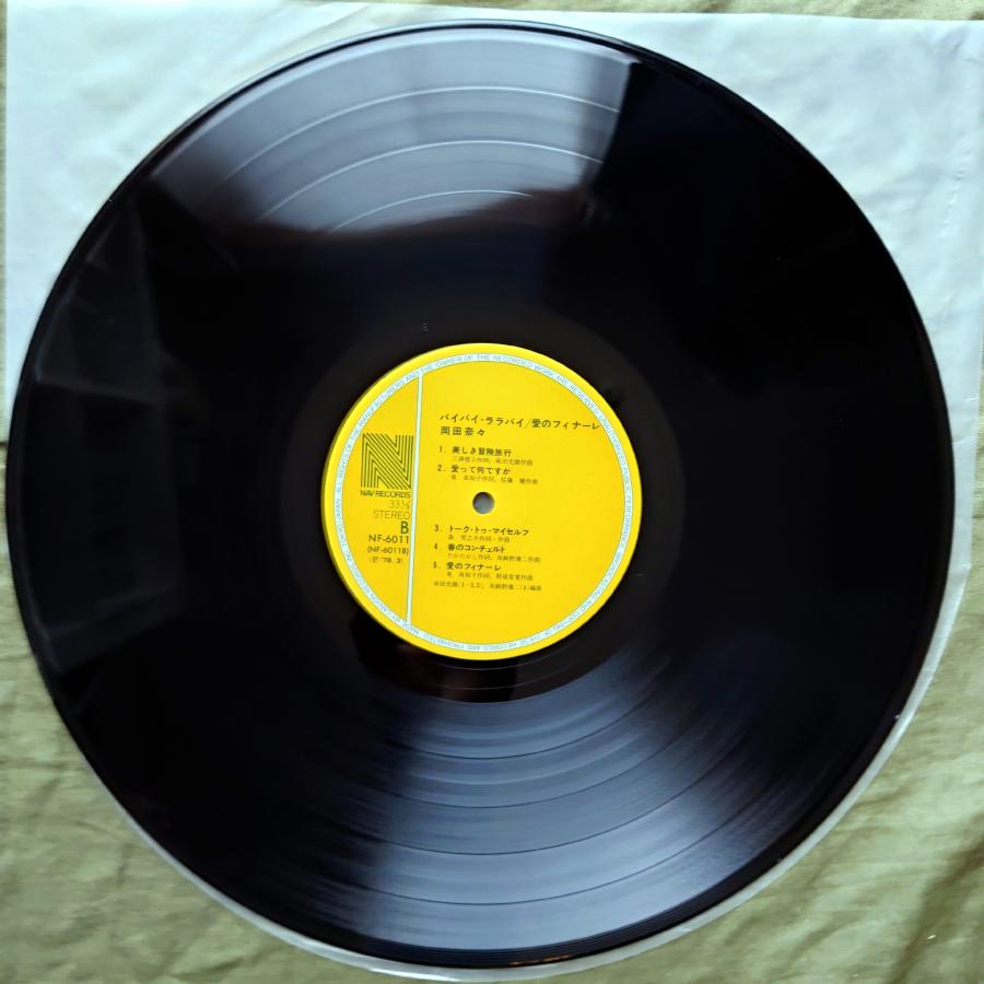 美盤 美ジャケ ポスター付 1978年 岡田奈々 LPレコード バイ・バイ