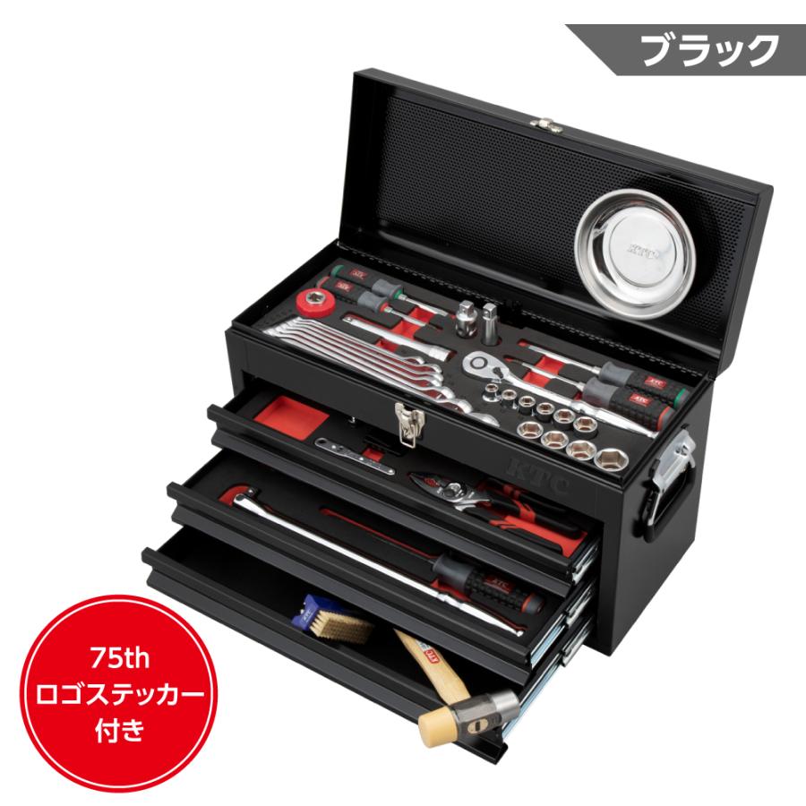 KTC KTC SK46026XBK 1/2DR スタンダードセット[60点](3段3引出し