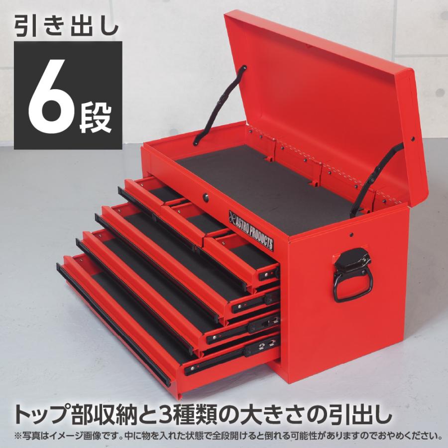 アストロプロダクツ（ASTROPRODUCTS） トップチェスト 6段 レッド