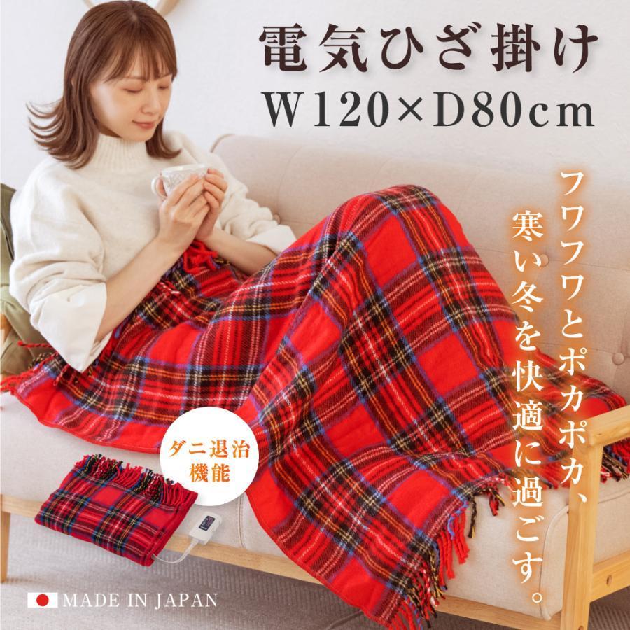 日本製 電気ひざ掛け 膝掛け 電気毛布 ブランケット 洗える 掛け敷き