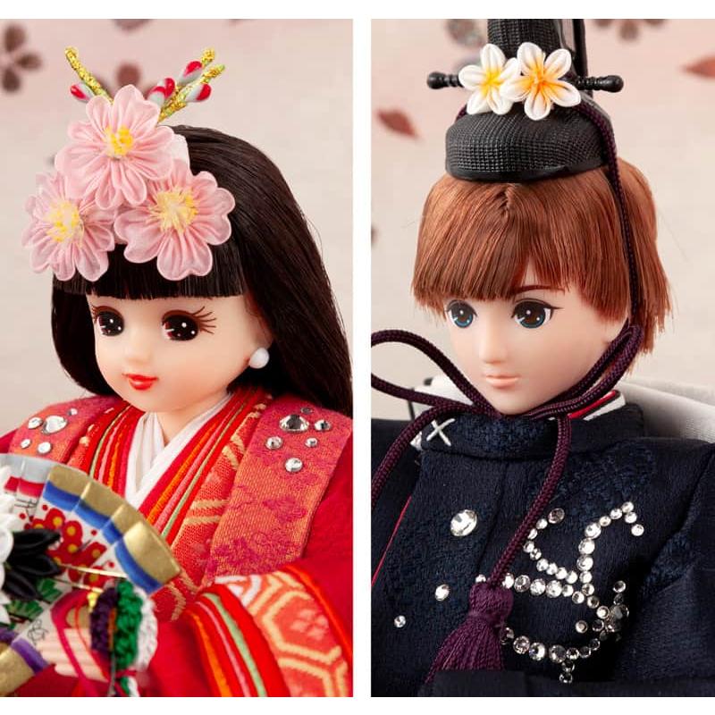 雛人形 リカちゃん 久月 ひな人形 平飾り 親王飾り スワロフスキー