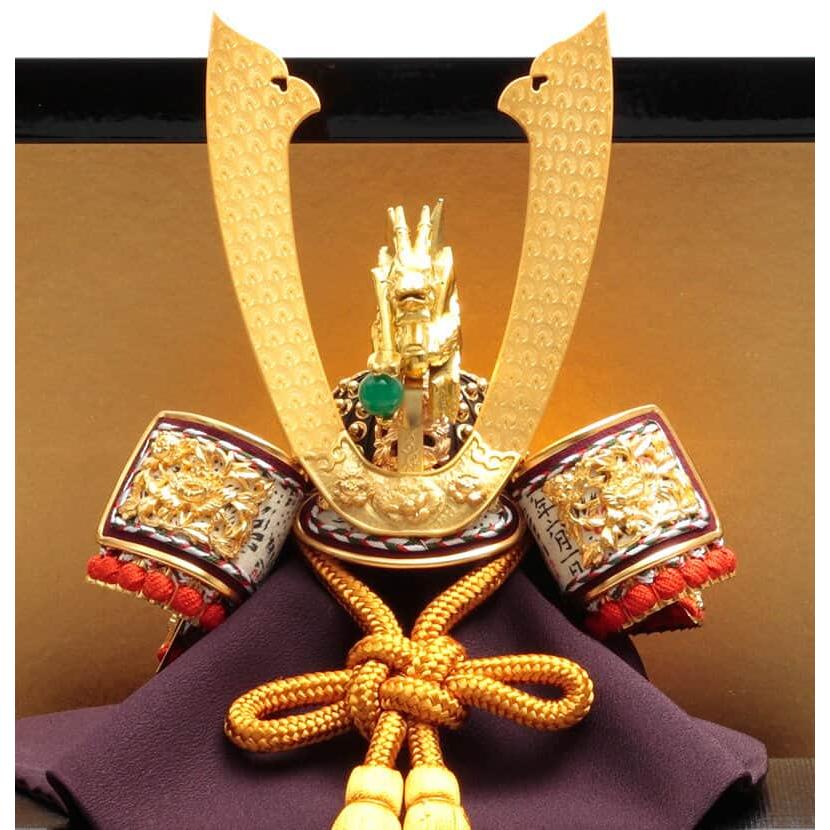 五月人形 久月 兜平飾り 兜飾り 平安武久作 京甲冑 本金箔押 正絹緋縅