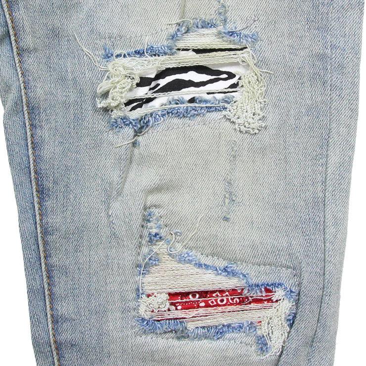 mnml（ミニマル） 爆買 デニムパンツ スキニー ジーンズ クラッシュ