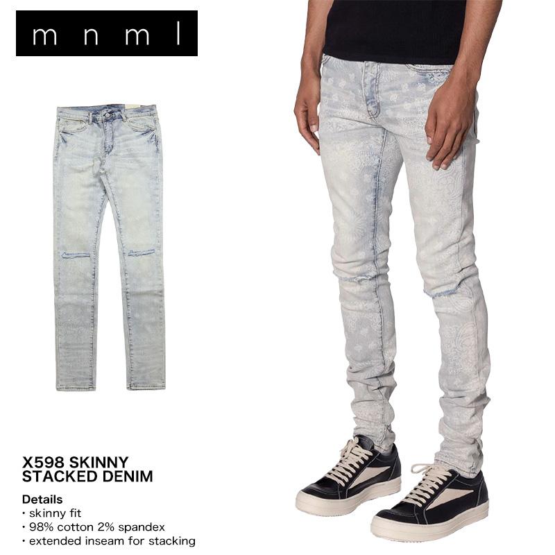 mnml（ミニマル） 爆買 デニムパンツ スキニー ダメージ メンズ