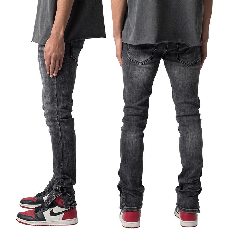 mnml（ミニマル） 爆買 デニムパンツ スキニー スリム 裾ジップ Gパン