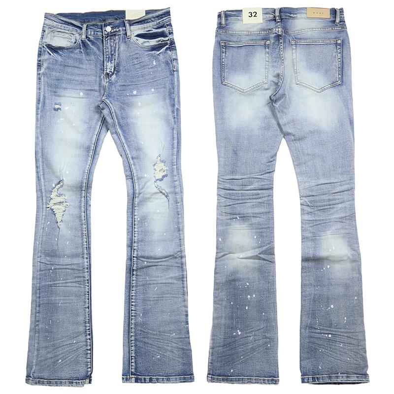 mnml（ミニマル） 爆買 デニムパンツ フレア スキニー ダメージ メンズ