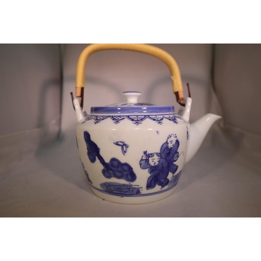 唐子 6号 どびん 土瓶 有田焼 お茶入れ かわいい 和食器 飲食店 ブルー