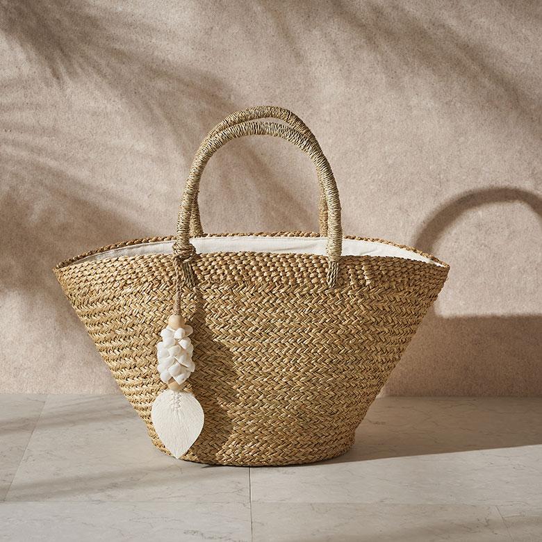 かごバッグ a4 トートバッグ 軽量 舟形トートバッグ 巾着付き パーム