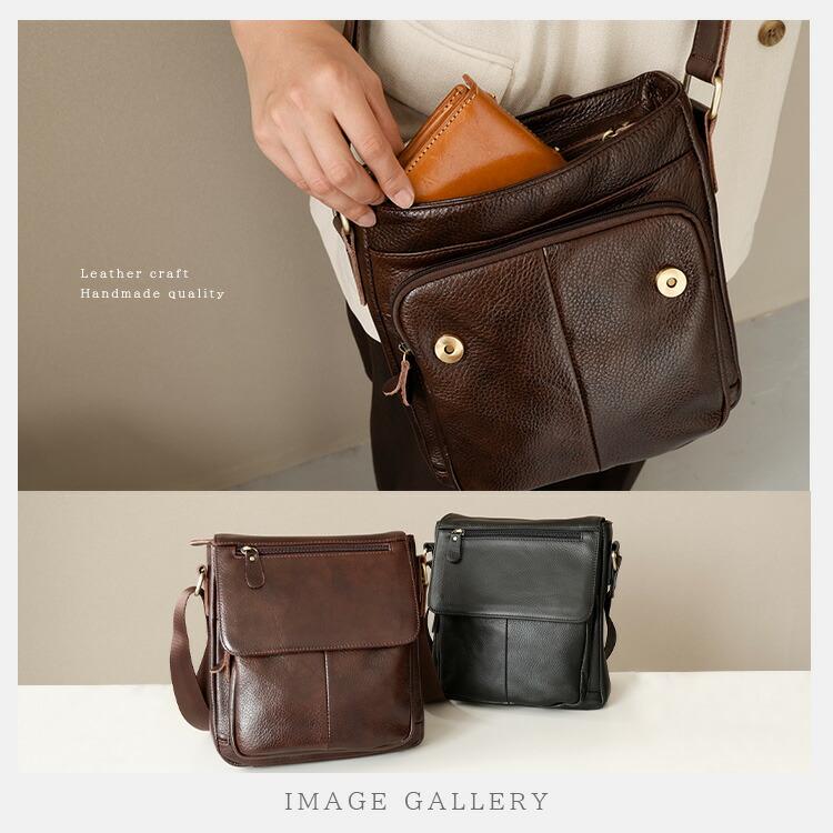 ショルダーバッグ メンズ レディース レザー 本革 A5 ビジネスバッグ