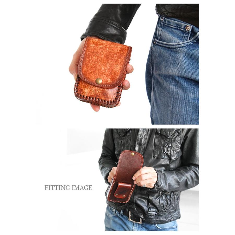 シガレットケース レザー 本革 タバコケース 硬質 アンティーク 電子