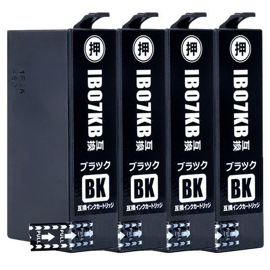 エプソン（EPSON） IB07KB 大容量 ブラック 黒 Black 4個組 純正互換